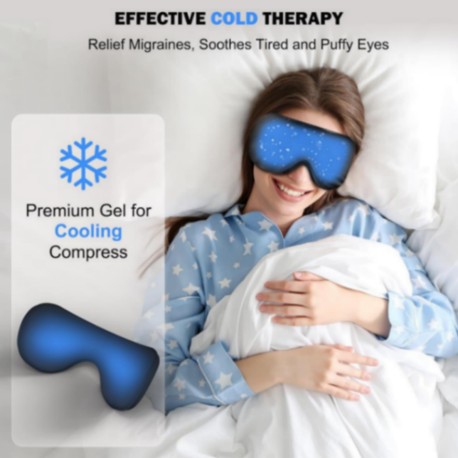 Eye Mask with Heat and Cooling for Dry Eyes Migraines, USB Electric Heated Eye Mask for Sleeping Meditation Travel Gifts for Women & Men (Black)63081047771778112