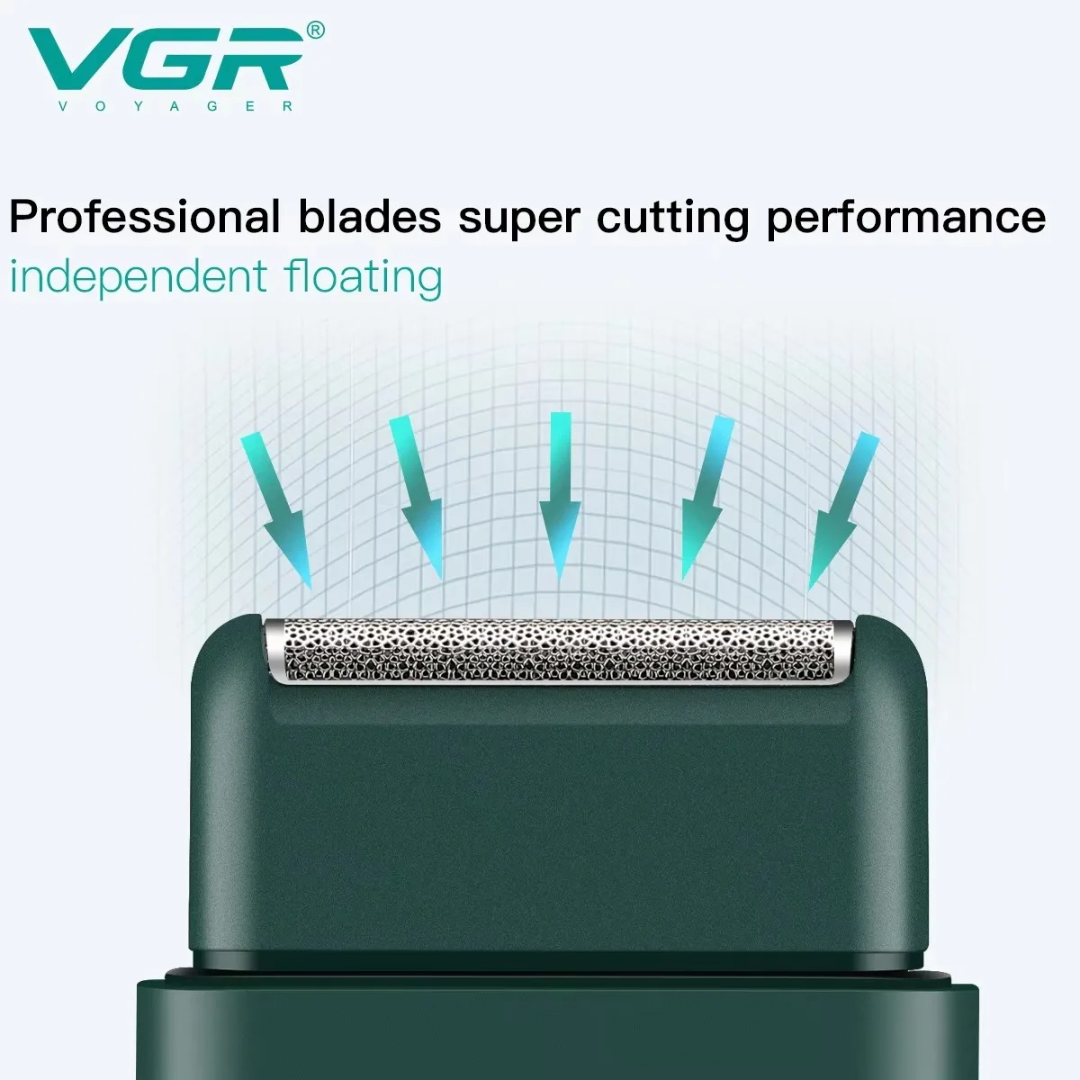 VGR V390 Shaver Professional Beard Trimmer Rechargeable Razors Reciprocating Foil Shaver Portable Mini Double Blade Shaver Men 63203437090945114