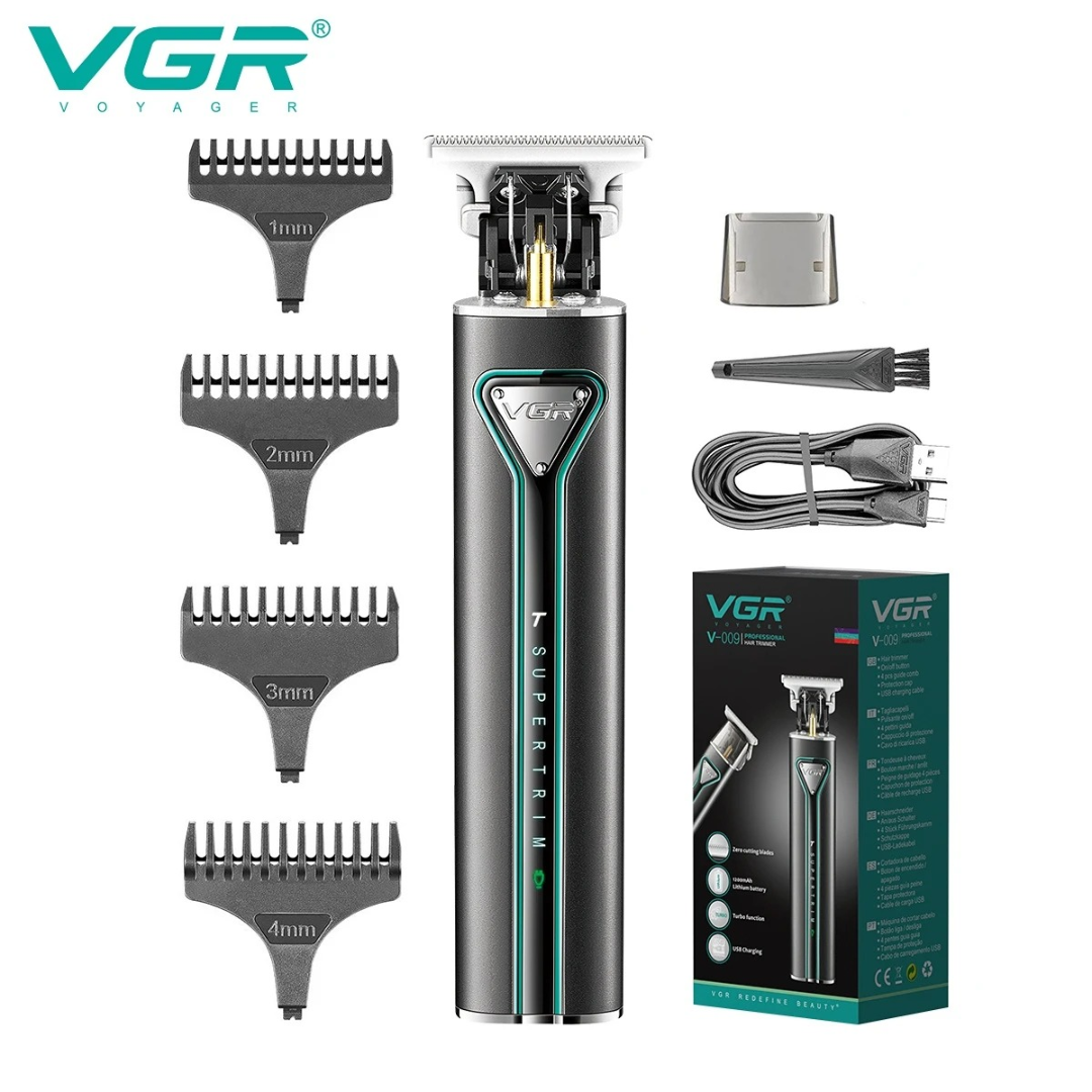 VGR V009 Hair Trimmer T9 Hair Clipper Professional Hair Cutting Machine Electric Beard Trimmer Metal Cordless Trimmer for Men 63236621798146111