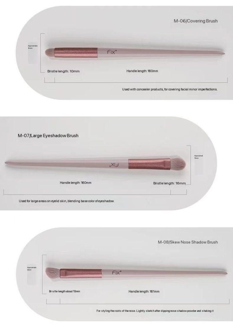 12-piece Makeup Brush Set: Powder Brush, Blush Brush, Eye & Nose Soft Brushes63225623924099114