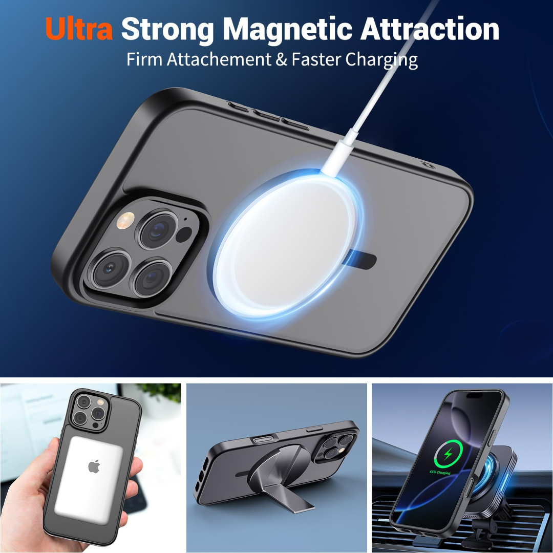 Magnetic for iPhone 16 Pro Max Case (Compatible with MagSafe) (Military Grade Drop Protection) Translucent Matte Shockproof Phone Cover63479877753219113
