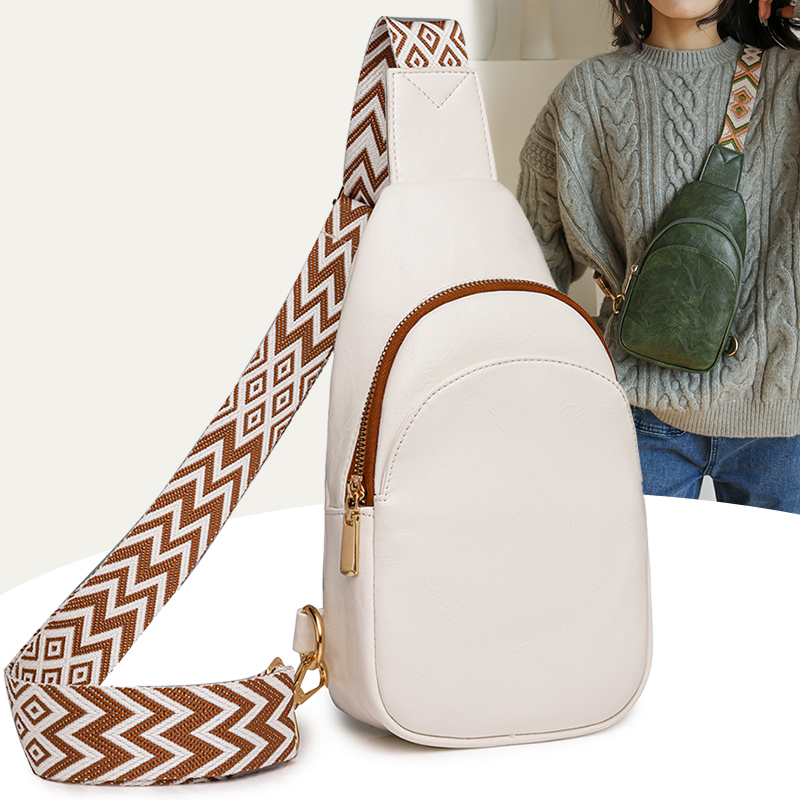 Versatile PU Leather Chest Pack with Adjustable63051879102723114