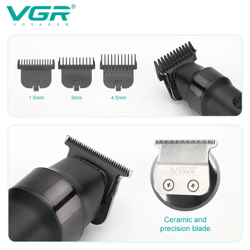 VGR V987 Professional Beard Hair Trimmer for Men Electric Hair Clipper Waterproof Facial Trimer Haircut Machine Rechargeable 63225290654593113