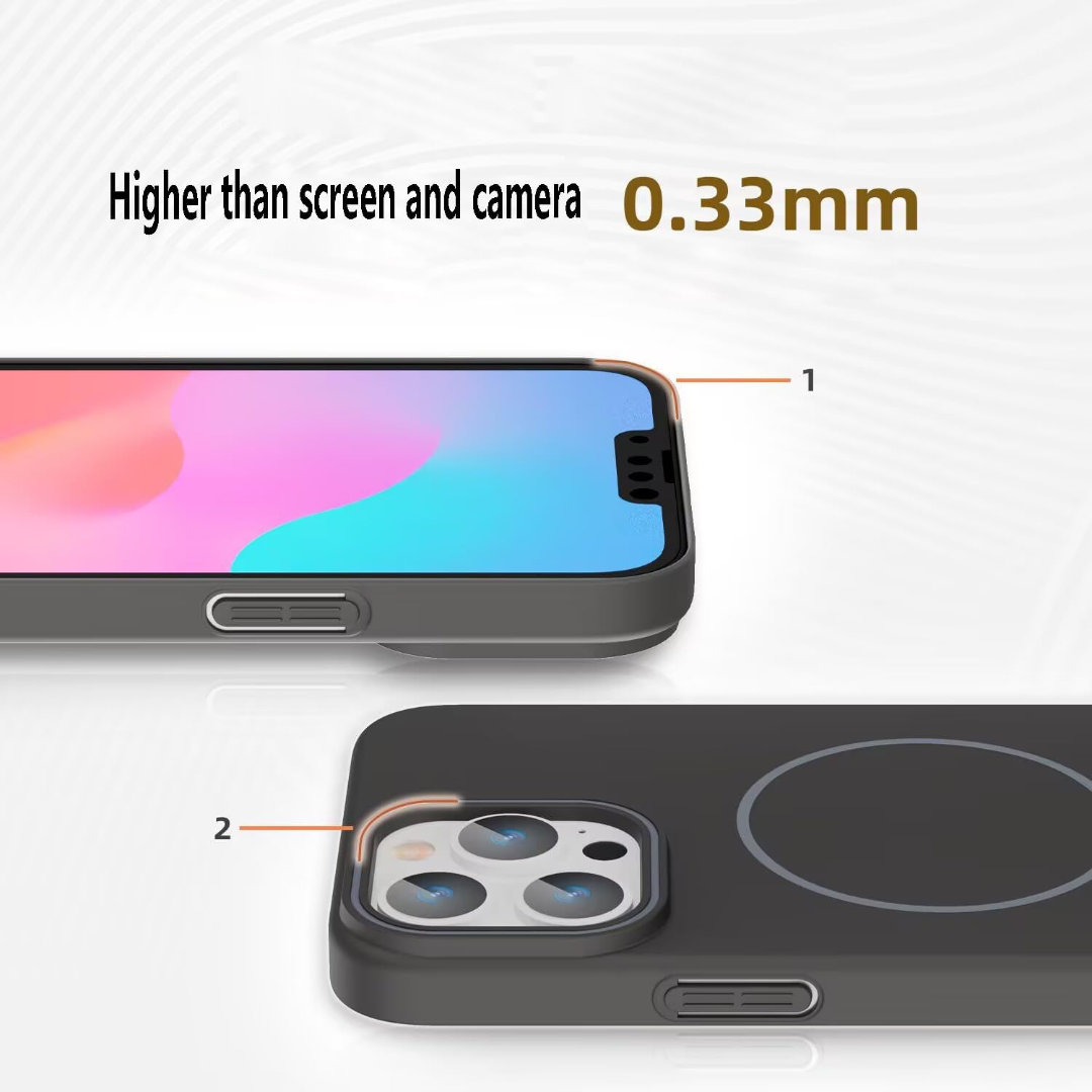 غطاء Meephone متوافق مع هاتف 17 برو ماكس، مناسب للشحن اللاسلكي، غطاء خلفي مصنوع من مادة TPU لينة، مقاوم للصدمات، غطاء واقٍ رفيع الملائمة، بلمسة ناعمة غير لامعة (أسود)63447627074050114