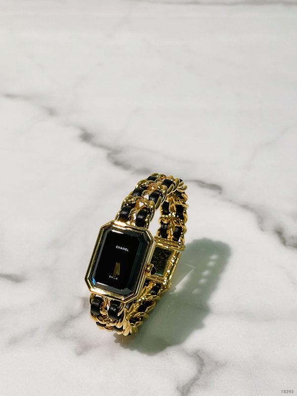 CHANEL VINTAGE PREMIERE WATCH, Black/Gold