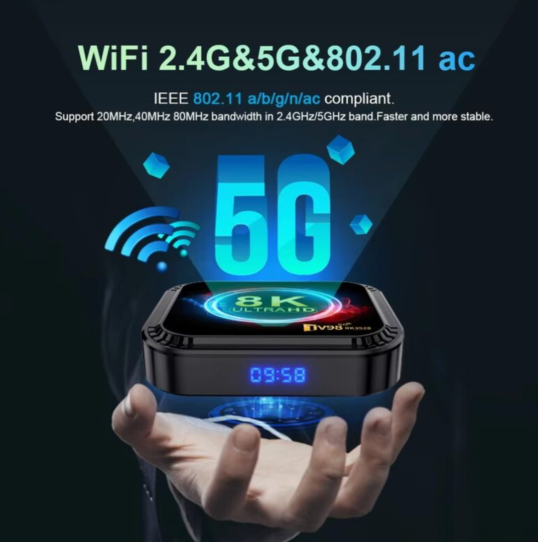 TV98 RK3528 Smart TV Box Android 13 Box Rk3528 Quad Core 4G&5G Dual Wifi BT5.0 4GB 64GB Voice remote 8K HD Player Set Top Box63228185334017114
