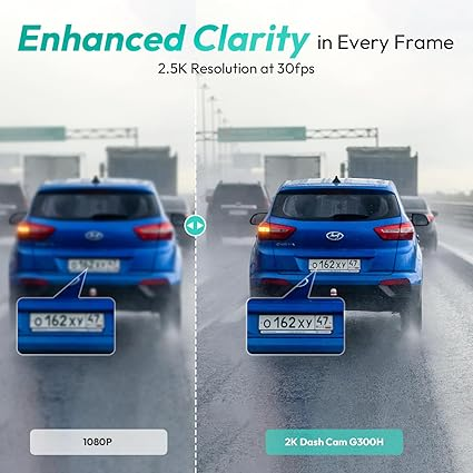360 Dash cam G300H Pro,Botslab 2.5K Front Dash Cam, 170° Wide Angle Car Camera Front, Color Night Vision, Built in WiFi GPS, 24/7 Parking Mode, WDR, Emergency and Loop Recording(No SD Card)62884366060547111