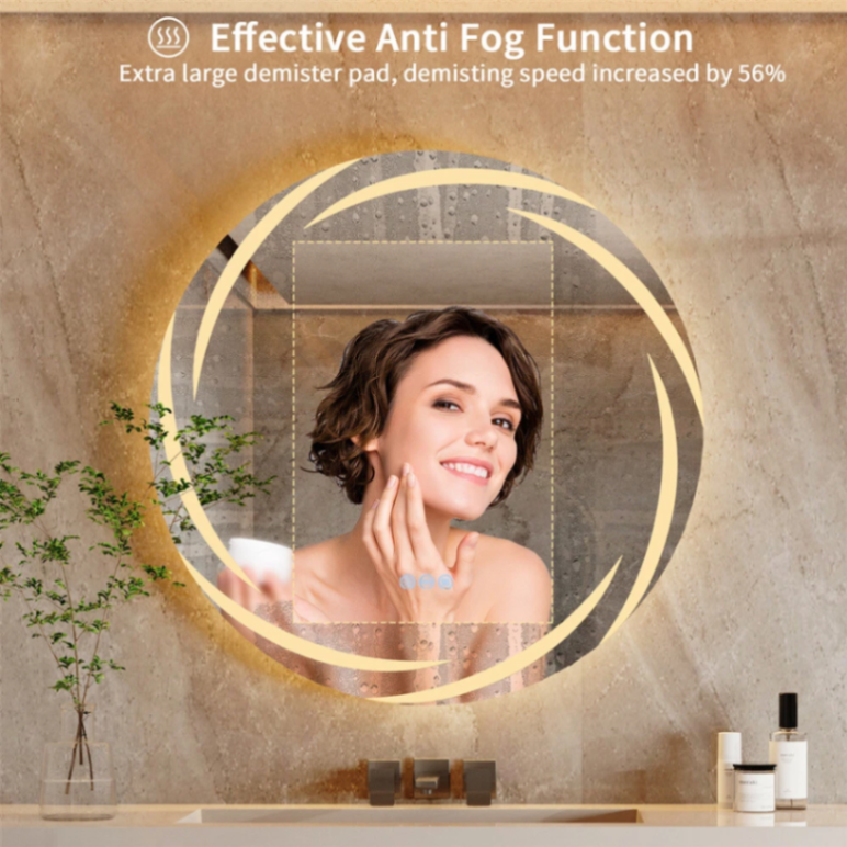 Bathroom Lighted LED Mirror Anti-fog Vanity Mirrors 3 Color Lights Wall Mirror63146168362755114