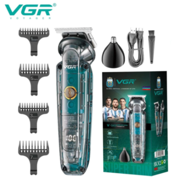 ماكينة قص الشعر VGR قابلة لإعادة الشحن ماكينة حلاقة شعر احترافية مقاومة للماء م barber شفرة شفافة لقص الشعر630590828939551117