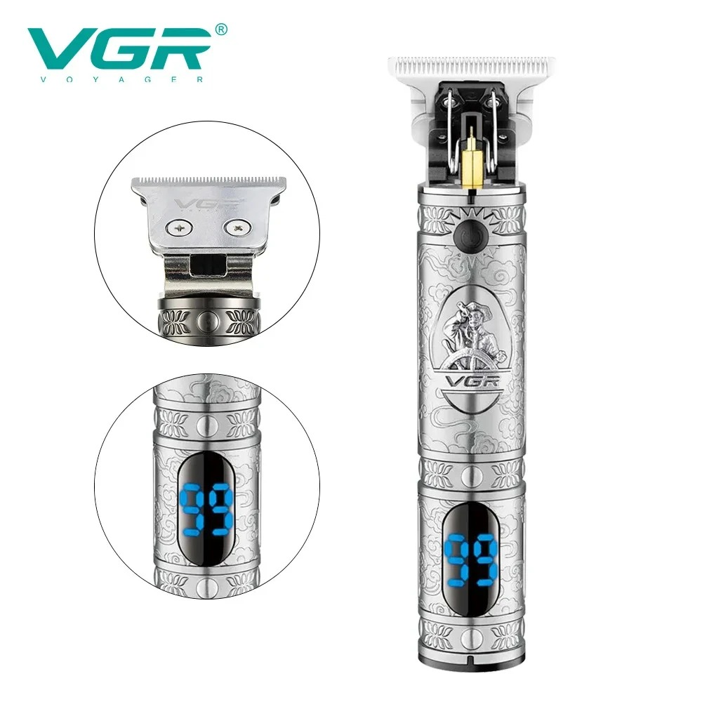ماكينة حلاقة VGR 228 ذات شفرة على شكل حرف T، ماكينة حلاقة لحية احترافية، ماكينة قص شعر لاسلكية، ماكينة تهذيب شعر كهربائية للرجال63203414065282111