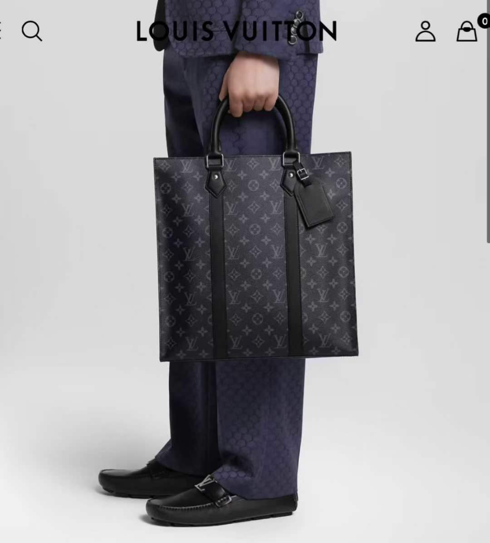 Louis Vuitton Sac Plat Tote – Monogram Eclipse | 95% New | Full Set63228058224641111