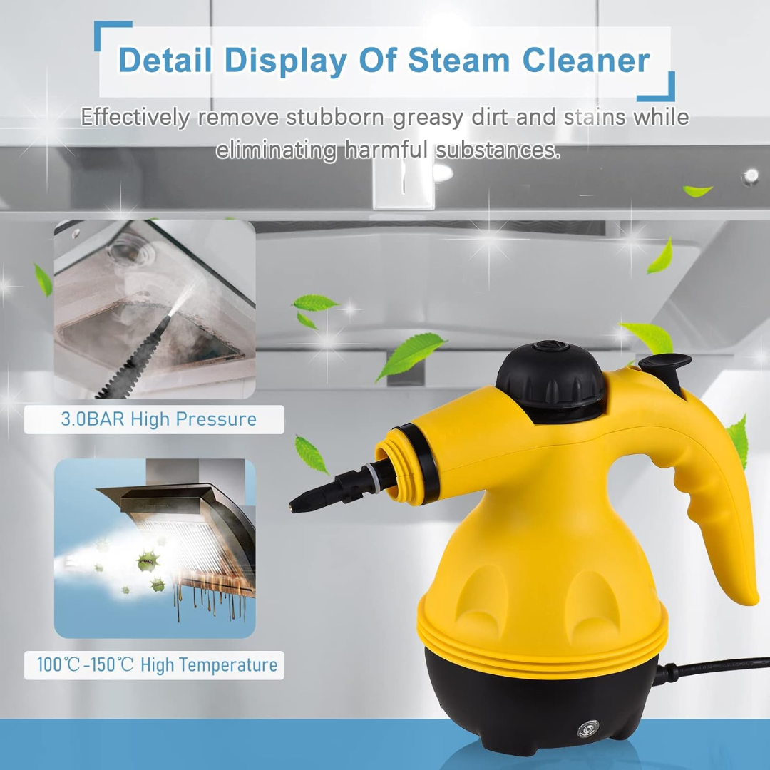 Natural Multi Surface Handheld Steam Cleaner with Accessories Pressurized Multipurpose Steam Cleaner for Home Steamer for Cleaning Dirt Grease Grout Tile Floor Couch and Car MX014963526129053442111