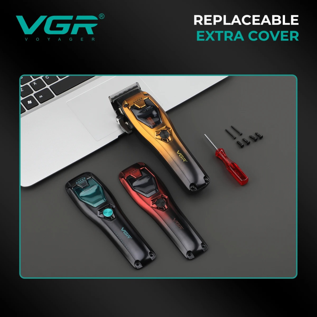 ماكينة قص شعر VGR V668 بسرعة 11000 دورة في الدقيقة، ماكينة حلاقة احترافية بمحرك فيكتور، ماكينة حلاقة قابلة للتعديل، ماكينات حلاقة كهربائية للرجال63203374112642114