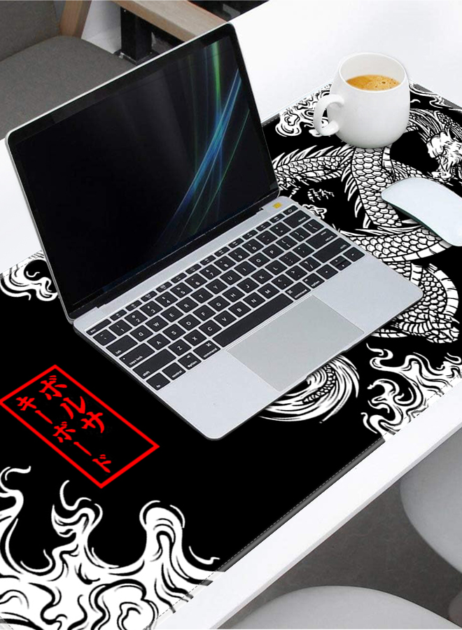 900*400*3mm Large Mouse Pad Extended Mouse Pad Non-Slip Rubber Base Gaming Mouse pad Office Desk Mat Desk Pad Smooth Cloth Surface Keyboard Mouse Pads Dragon LZ-07663526042967170111
