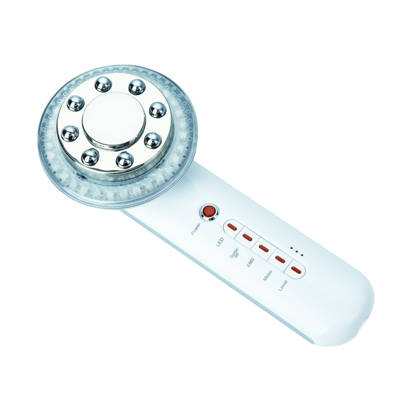 RES Full-Body Contouring & Skin-Tightening Device – 0.8 MHz Ultrasonic Cavitation, RF, EMS, Red & Blue LED for Face & Body – Apple White63081121683843113