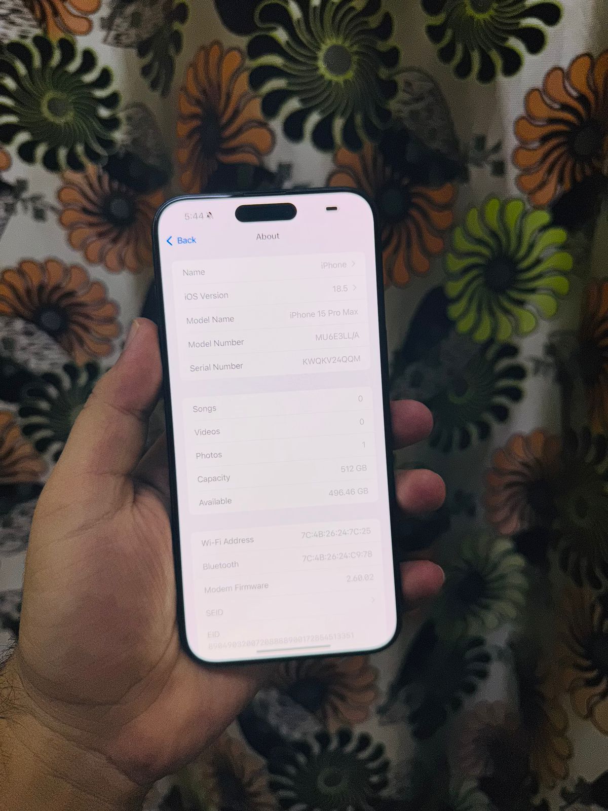 iPhone 15 pro max. 512GB storage USA 🇺🇸 spec LLA version 2 eSIM cards supported 63669217283203111