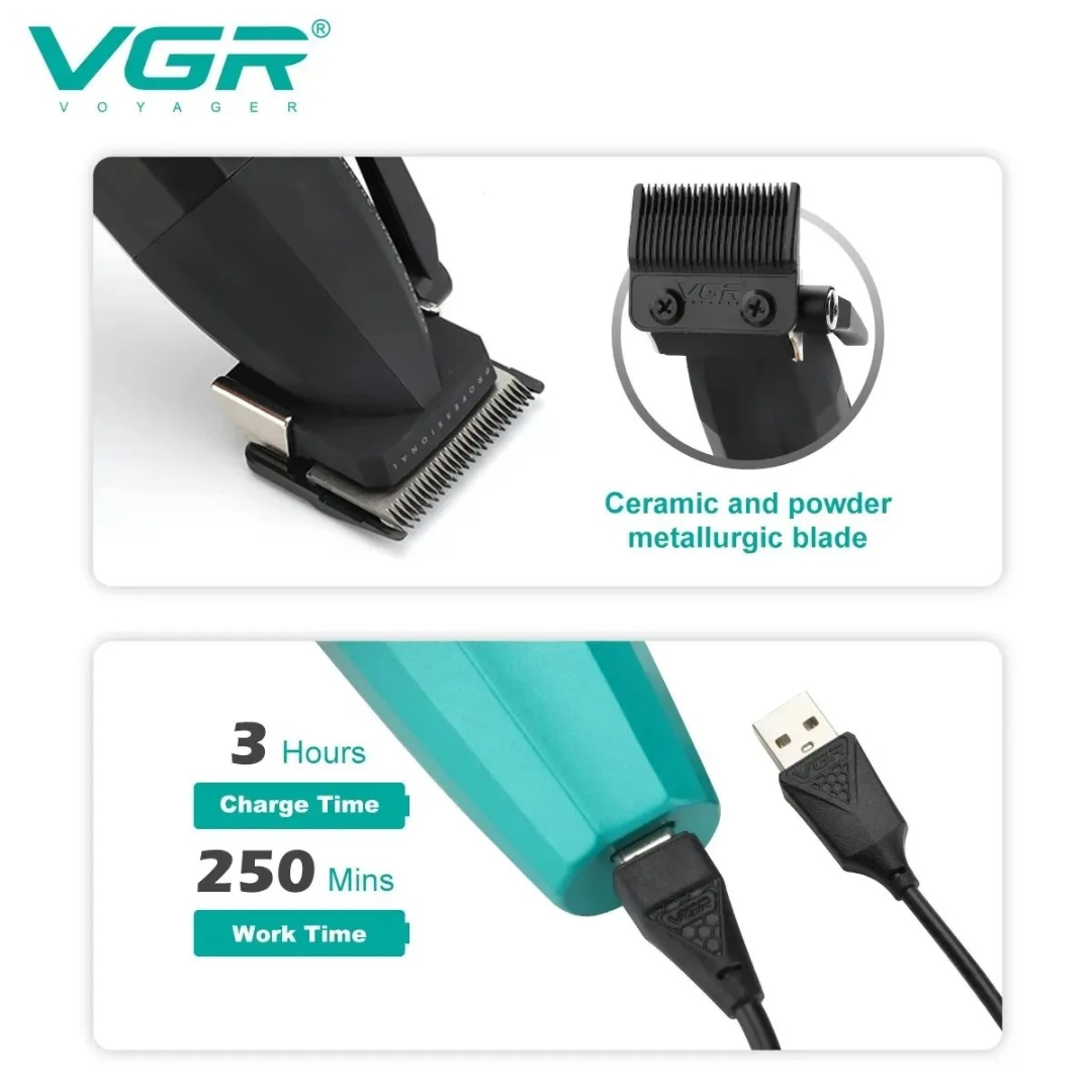 VGR V906 Hair Clipper Cordless Hair Trimmer Professional Hair Cutting Machine Electric 9000 Rpm Haircut Clipper for Men 63225498013699112