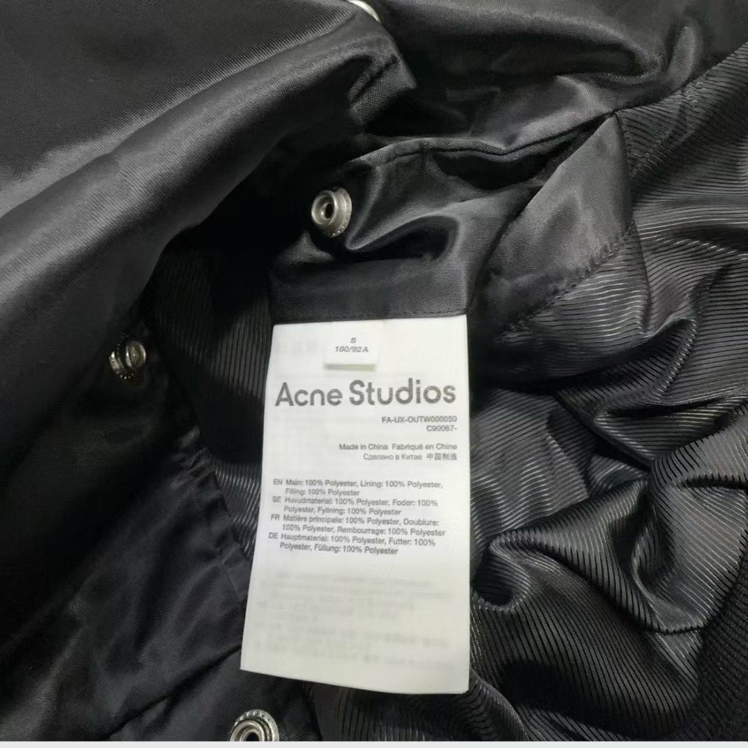 Acne Studios 胸口卡通笑脸刺绣飞行员夹克63692365101187113