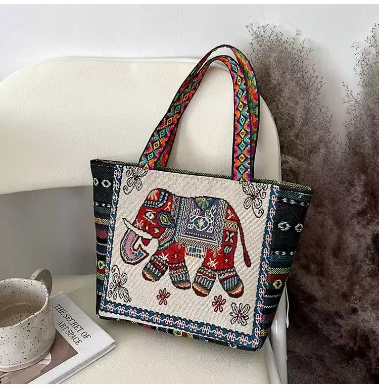 Bohemian - style, literary and retro, large - capacity single - shoulder bag62960748993793110