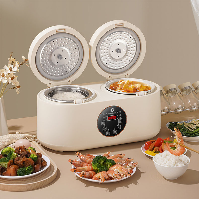 مقلاة GearZone® 800 واط - 4 لتر جديدة مطورة مع سعة كبيرة ووعاءين داخليين غير لاصقين63601807922050113