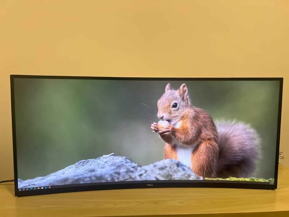 🔥🖥️شاشة ديل المنحنية بحجم 38 بوصة بدقة 4K