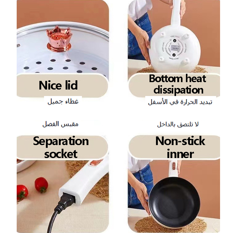 Electric Cooker Multi-Function All-in-One Non-Stick Electric Hot Pot Rice Cooker Noodles Pot Steak Ramen Family Gift Dorm Essentials 6666010263680485478913113
