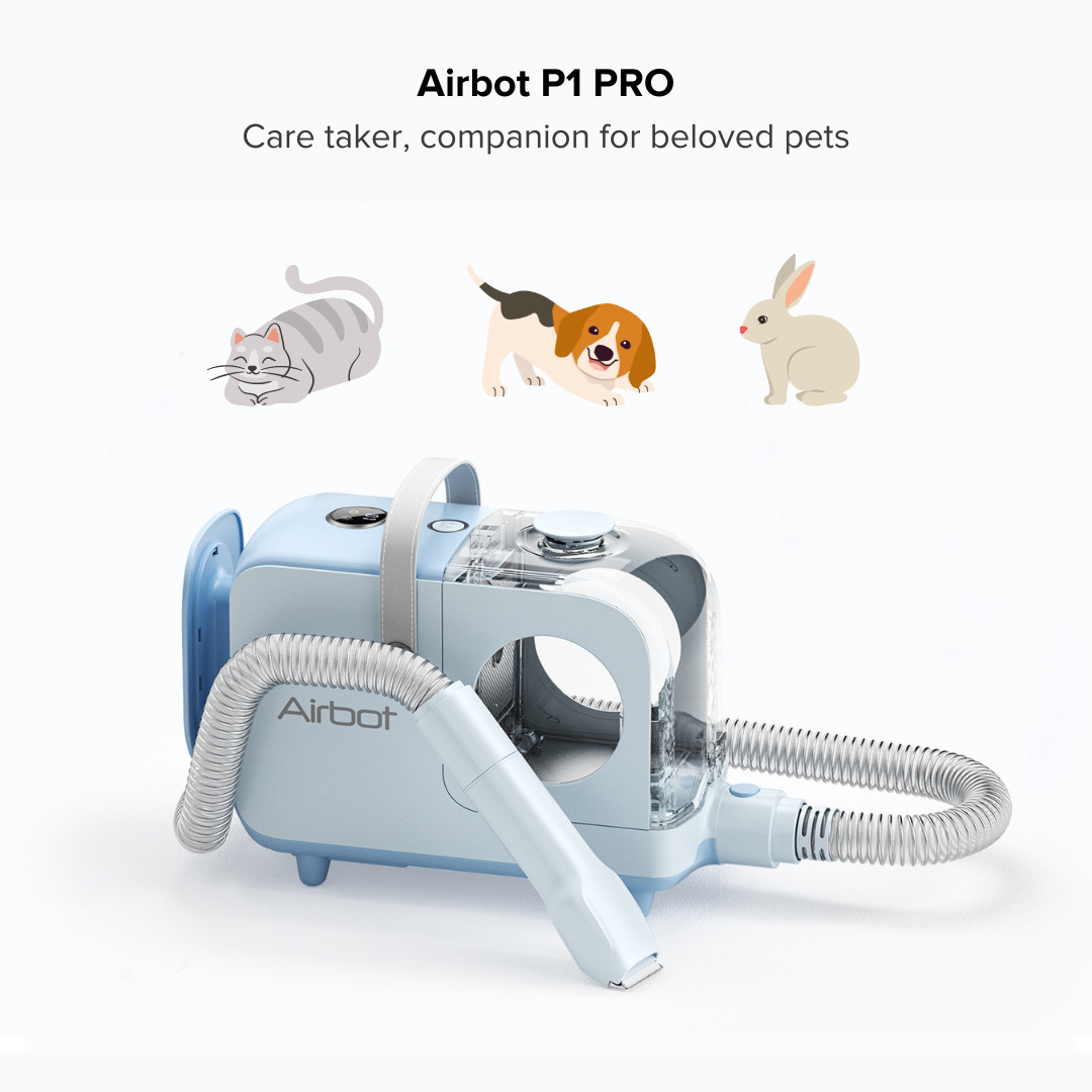 Airbot Pet Vacuum Cleaner P2 Blue+White UK - Low-Noise, Portable, Multi-Tool Grooming with Trimmer, DeShedder, Vacuum for Dogs & Cats, Home & Post-Walk Cleanup Pet62885048961155112