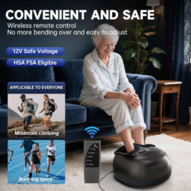 Foot massager machine with Heat Function, Deep Kneading Massager Machine, 3-Level Settings & Adjustable Intensity for Home and Office Use CS-004763526201754882110