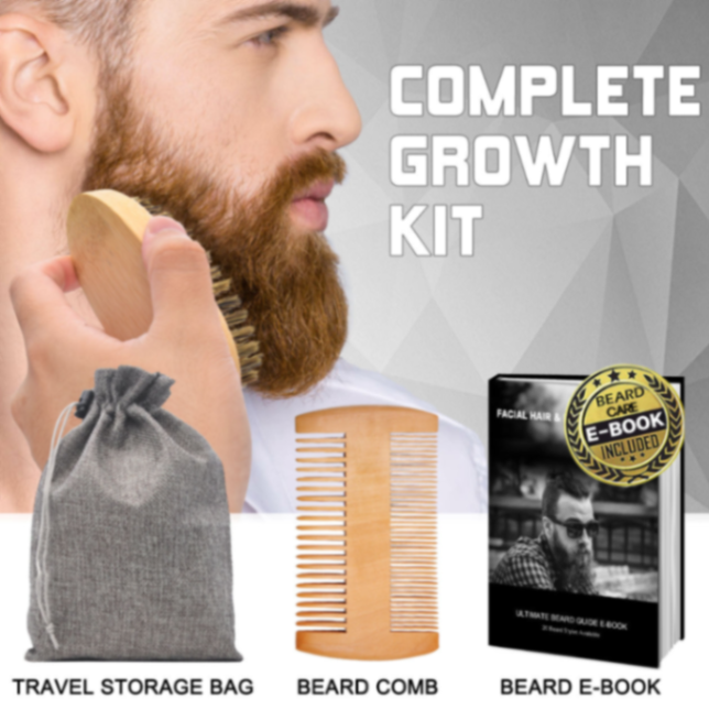 XIKEZAN 2025 Hot Popular Wood Beard Comb Beard Product Kit Beard Care Kit for Men Grooming Care63267661249538112