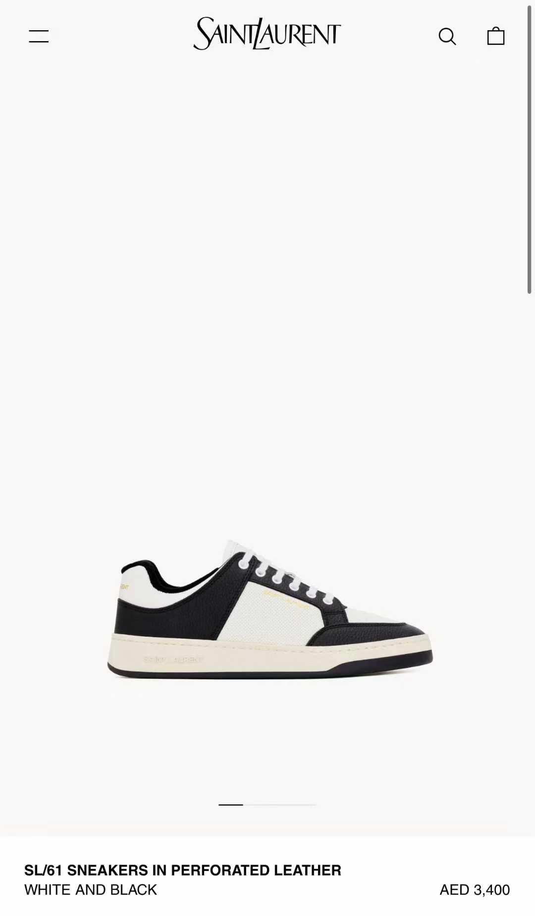 SAINT LAURENT Men’s Sneakers – Size 42 (Pre-Owned)63817374488833112