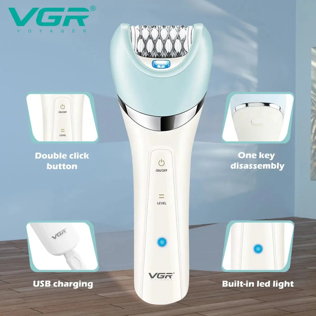 VGR V703 IPX4 Waterproof Five in One Beauty Set Electric Women's Hair Removal Knife Floater Rechargeable Foot Scar Removal Set 63203562536066111