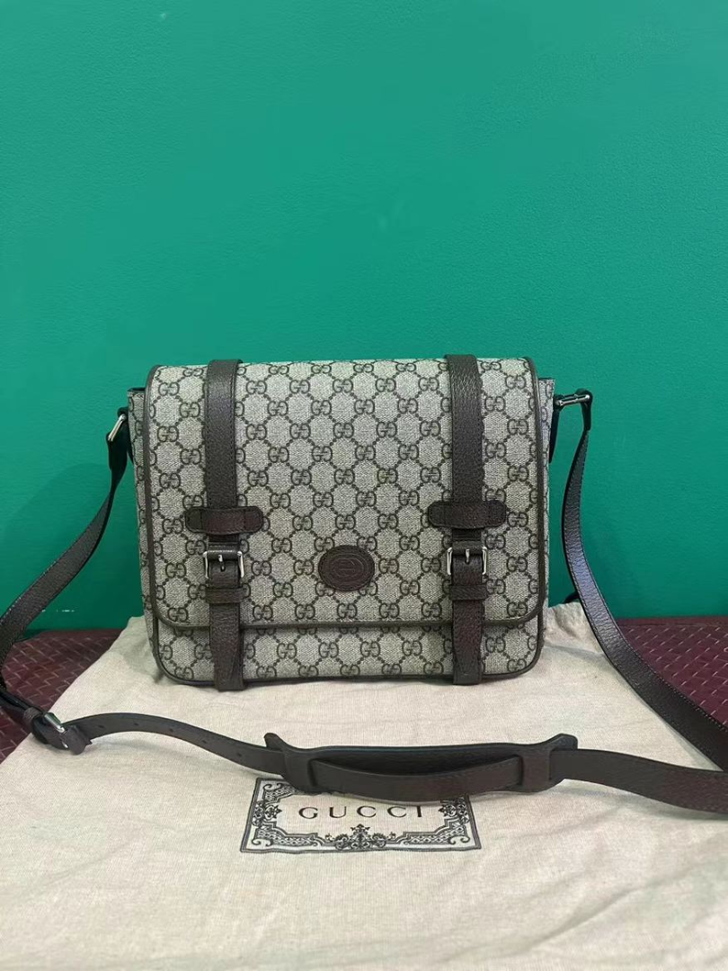 Gucci GG Supreme Messenger Bag – Brown Leather Trim | Excellent Condition29 Gucci GG Supreme Messenger Bag – Brown Leather Trim | Excellent Condition632282497212181129