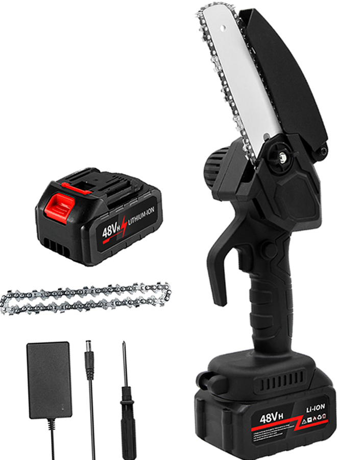 Electric Mini Chainsaw Battery Powered Portable Cordless Handheld Power Chain Saw 2 Rechargeable Batteries, Suitcase Included Small Chainsaws Wood Cutting Tree Trimming Gardening 6666011263680912758657110