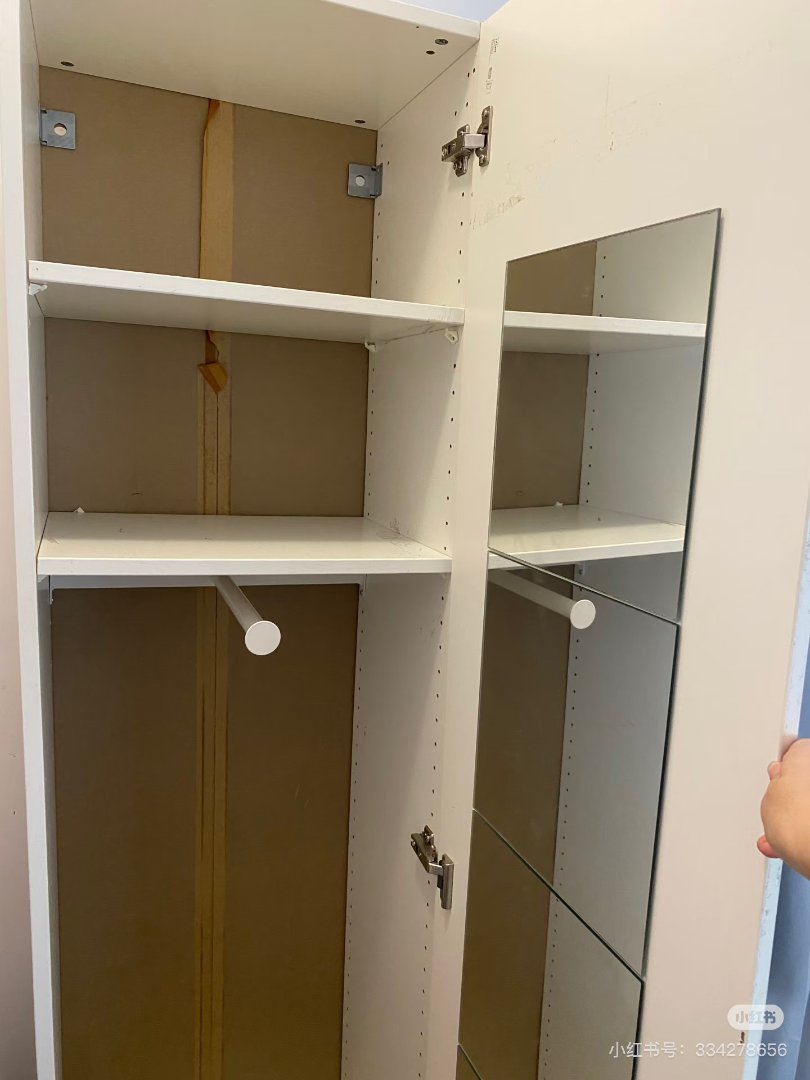 IKEA wooden wardrobe with mirror63524585450498110