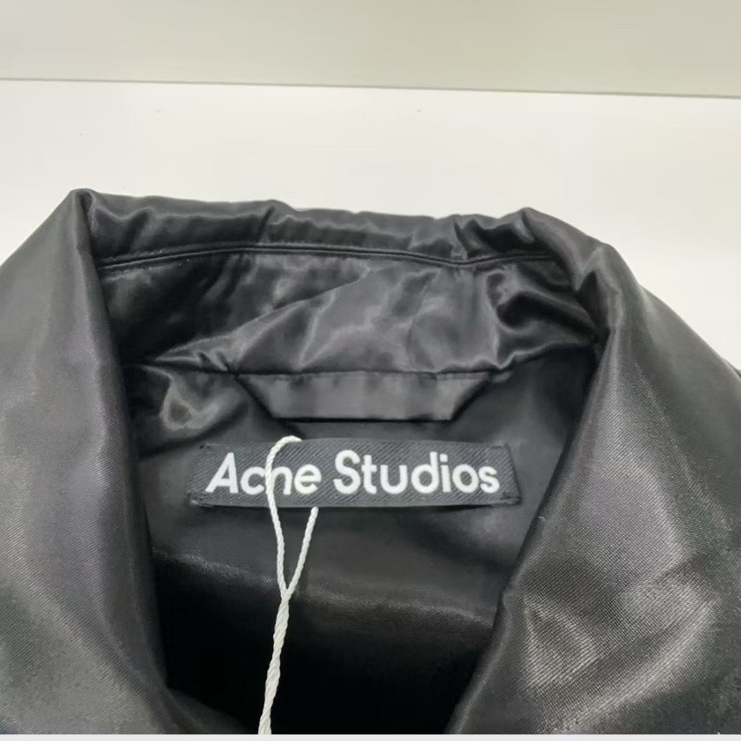 Acne Studios 胸口卡通笑脸刺绣飞行员夹克63692365101187112