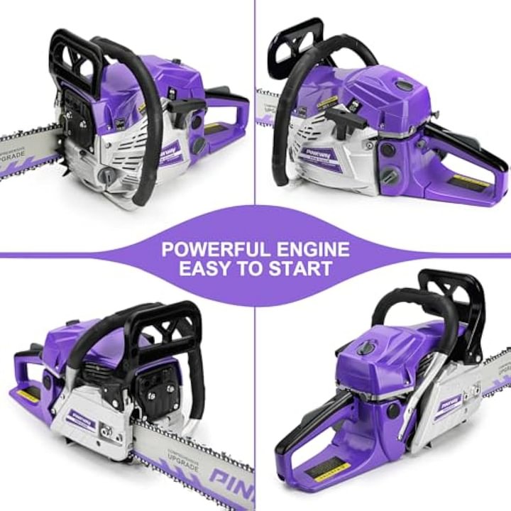 GearZone® 58CC-2.68KW-20 inch high-power gasoline chain saw, gasoline logging saw, tree felling saw, high hardness and durable saw blade, with 2 saw chains and other accessories63602019476865111